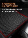 Коврики ЭВА в салон Mitsubishi L200 V (без воздуховода) 2015-н.в., черный-красный кант