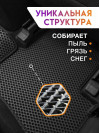 Коврики ЭВА в салон Toyota Prius II (XW20) (Правый руль) 2003 - 2011, черный-черный кант