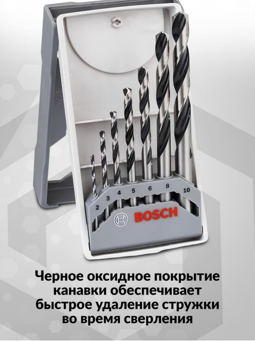 Набор сверл Bosch PointTeQ (2608577347) по металлу (7пред.) для дрелей