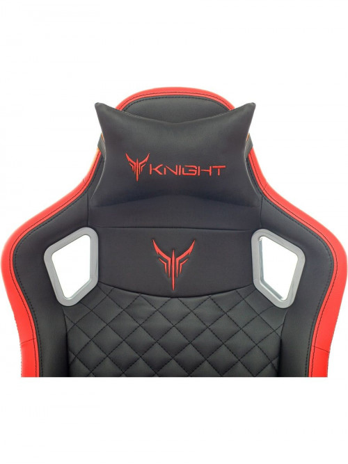 Кресло игровое Knight Outrider черный/красный ромбик эко.кожа с подголов. крестовина металл KNIGHT OUTRIDER BR