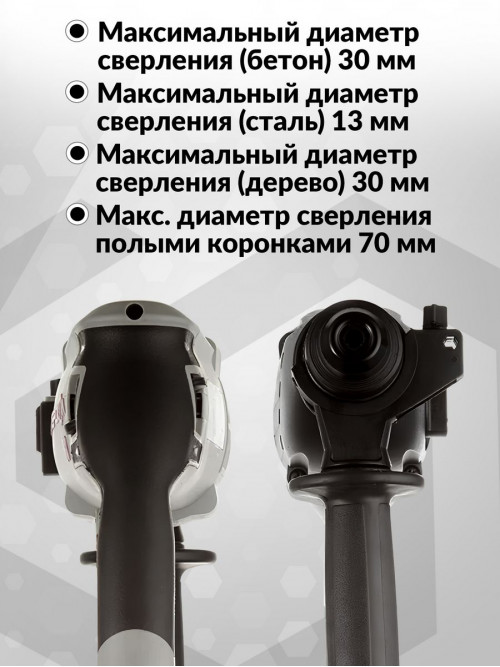 Перфоратор Интерскол П-30/900ЭР патр.:SDS-plus уд.:3.3Дж 900Вт (кейс в комплекте)