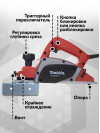 Рубанок Makita M1902 500Вт 82мм 16000об/мин