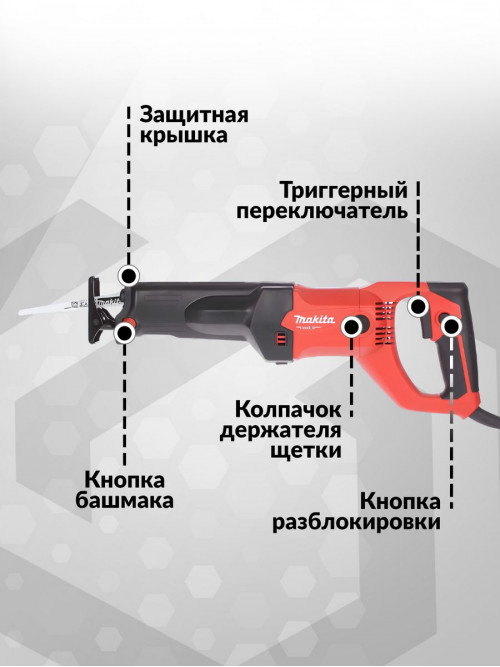 Сабельная пила Makita M4501 1010Вт 2800ход/мин