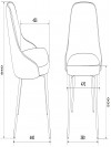 Стул для кухни KF-5 серый Light 19 металл черный на ножках (KF-5/LT19)