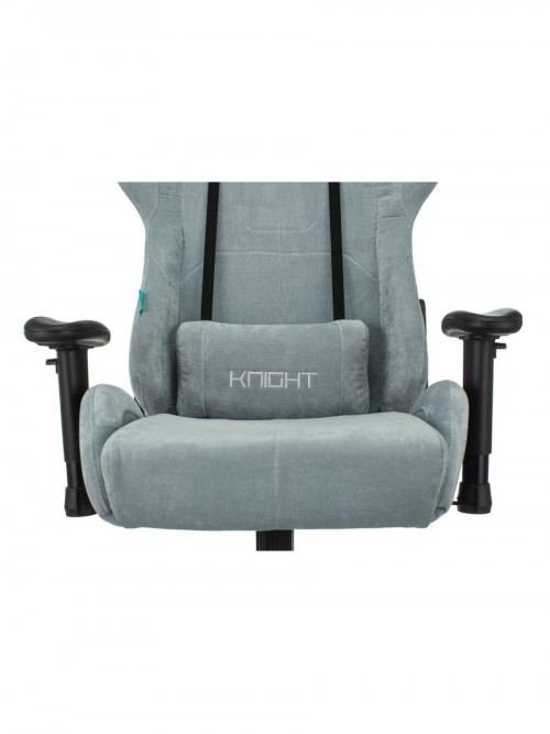 Кресло игровое Zombie VIKING KNIGHT Fabric серо-голубой Light-28 с подголов. крестовина металл VIKING KNIGHT LT28