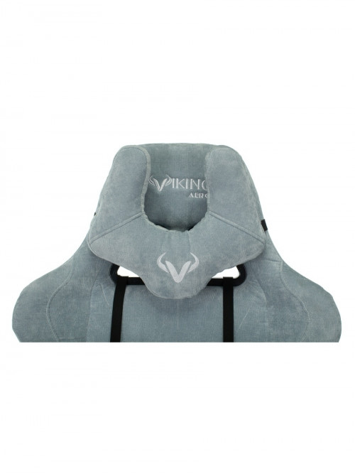 Кресло игровое Zombie VIKING KNIGHT Fabric серо-голубой Light-28 с подголов. крестовина металл VIKING KNIGHT LT28