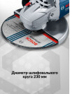 Углошлифовальная машина Bosch GWS 2200-230 RSP 2200Вт 6500об/мин рез.шпин.:M14 d=230мм