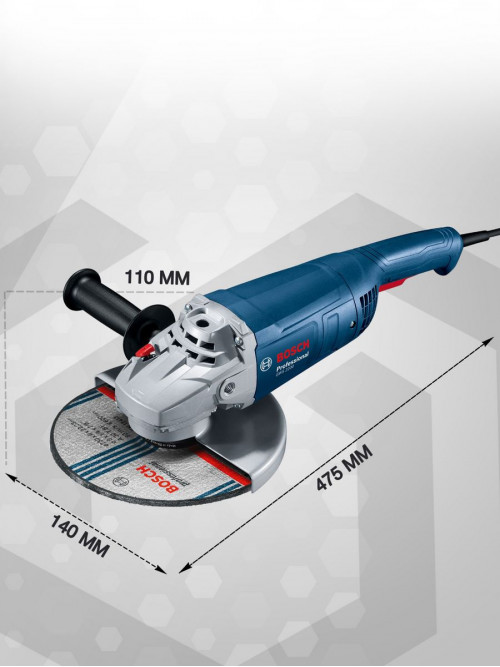 Углошлифовальная машина Bosch GWS 2200-230 RSP 2200Вт 6500об/мин рез.шпин.:M14 d=230мм