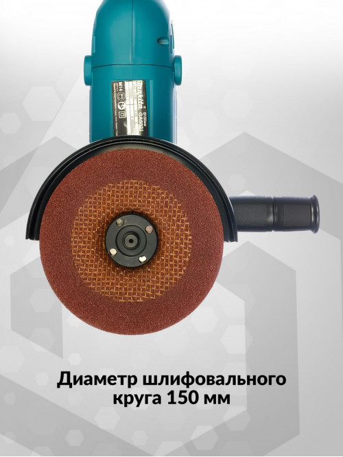 Углошлифовальная машина Makita GA6021 1050Вт 10000об/мин рез.шпин.:M14 d=150мм