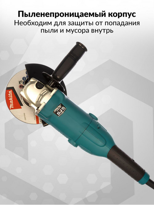 Углошлифовальная машина Makita GA6021 1050Вт 10000об/мин рез.шпин.:M14 d=150мм