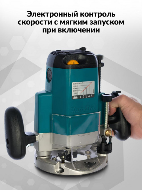 Фрезер Makita 3612C 1850Вт 23000об/мин макс.ход:60мм