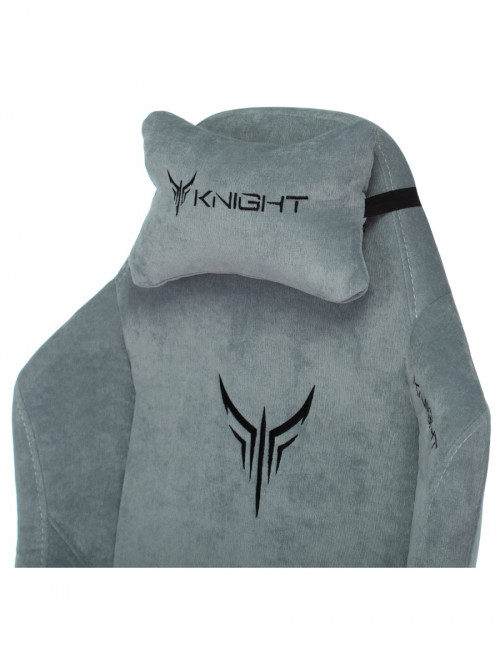 Кресло игровое Knight N1 Fabric серо-голубой Light-28 с подголов. крестовина металл KNIGHT N1 SKY