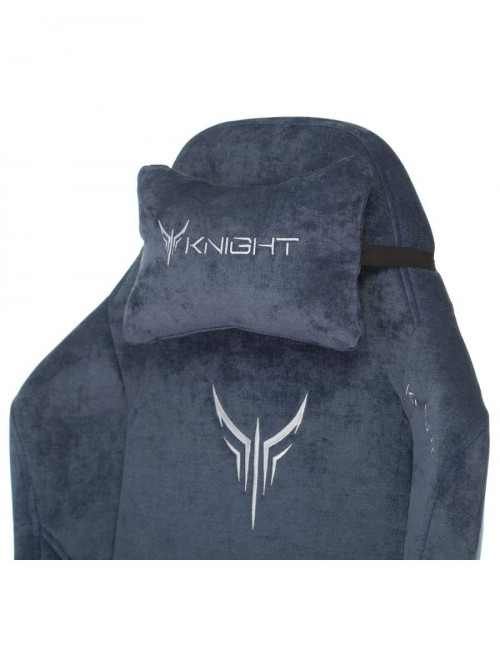 Кресло игровое Knight N1 Fabric синий Light-27 с подголов. крестовина металл KNIGHT N1 BLUE