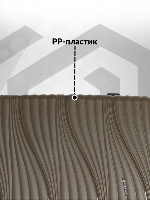 Набор чемоданов на колесах M + L (средний и большой), коричневый - Чемодан полипропилен, семейный Lcase