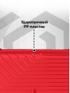 Чемодан на колесах L большой, красный - Чемодан полипропилен, семейный Lcase