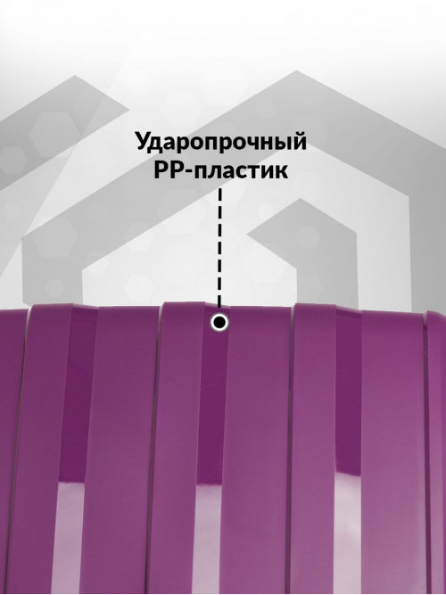 Чемодан на колесах M средний, фиолетовый - Чемодан полипропилен, семейный Lcase