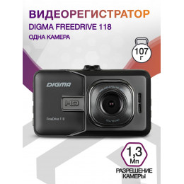 Видеорегистратор Digma FreeDrive 118 черный 1.3Mpix 1080x1920 1080p 150гр. JL5112