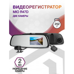 Видеорегистратор Mio R47D черный 2Mpix 1080x1920 1080p 135гр. GPS MSC8336