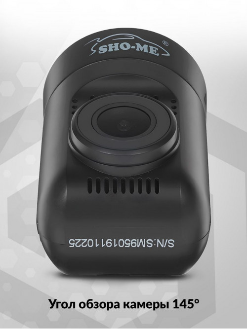 Видеорегистратор Sho-Me FHD-950 черный 1296x1728 1296p 145гр. GPS NTK96658