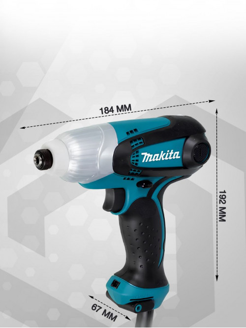 Шуруповерт Makita TD0101F 230Вт патрон:шестигр.1/4"