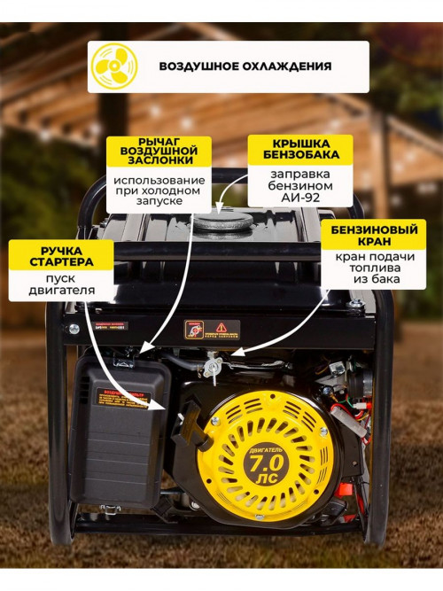 Генератор Huter DY6500LXA 5.5кВт