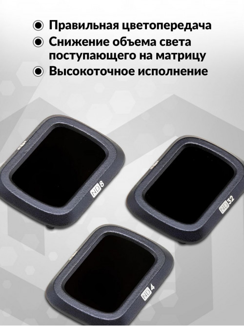 Набор фильтров для квадрокоптера Dji ND4/8/32 CP.MA.00000269.01 для DJI Mavic Air 2