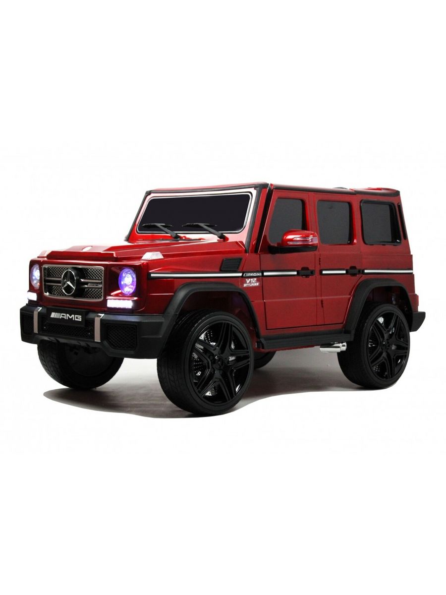 Детский электромобиль Мercedes-Benz AMG G65 4WD вишневый глянцевый