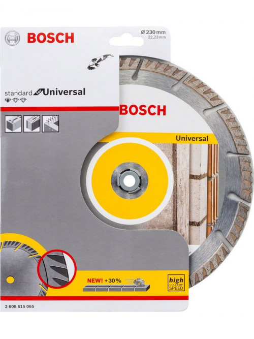 Диск алмазный Bosch Standard (2608615065) d=230мм d(посад.)=22.23мм (угловые шлифмашины) (упак.:1шт)