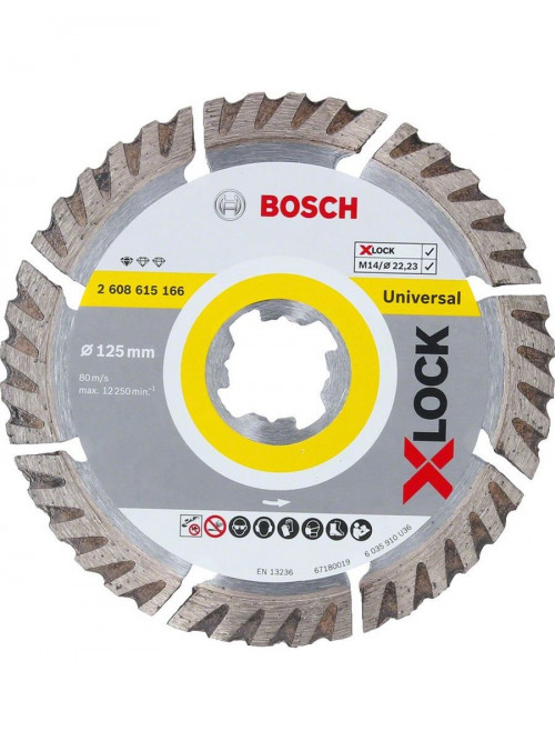 Диск алмазный Bosch Standard (2608615166) d=125мм d(посад.)=22.23мм (угловые шлифмашины) (упак.:1шт)