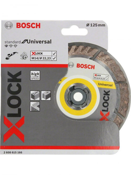 Диск алмазный Bosch Standard (2608615166) d=125мм d(посад.)=22.23мм (угловые шлифмашины) (упак.:1шт)