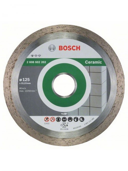 Диск алмазный по керам. Bosch Standard for Ceramic (2608602202) d=125мм d(посад.)=22.23мм (угловые ш