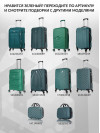 Бьюти кейс дорожный, зеленый - Бьюти кейс для чемодана, ABS - пластик, ручная кладь Lcase