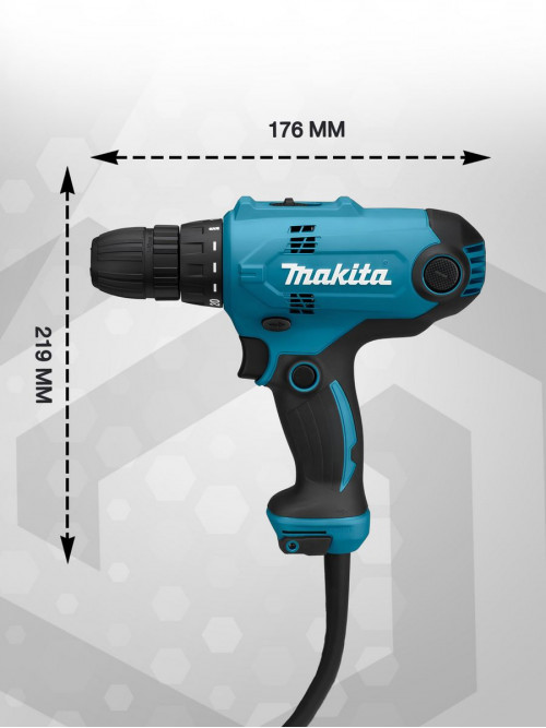 Дрель безударная Makita DF0300 320Вт патрон:быстрозажимной реверс