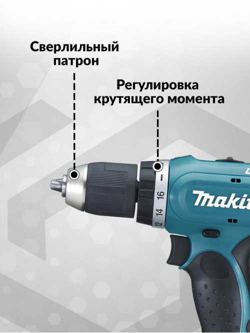 Дрель-шуруповерт Makita DDF453SYE аккум. патрон:быстрозажимной (кейс в комплекте)