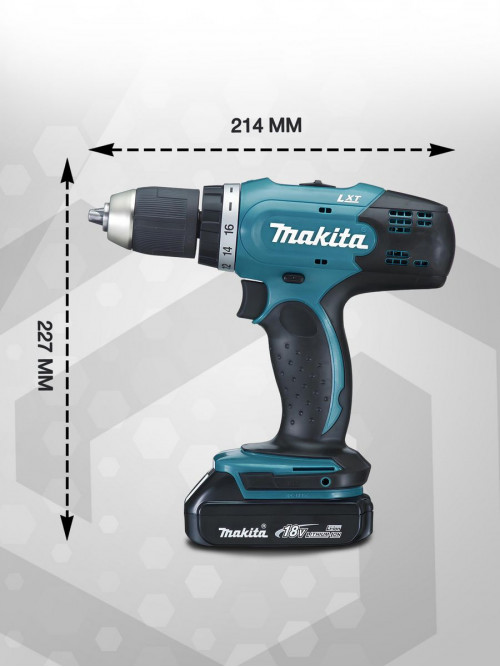 Дрель-шуруповерт Makita DDF453SYE аккум. патрон:быстрозажимной (кейс в комплекте)