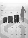 Чемодан на колесах M средний, черный - Чемодан полипропилен, семейный Lcase