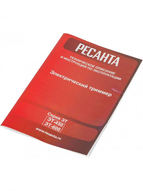 Триммер электрический Ресанта ЭТ-600 (70/1/17) 600Вт неразбор.штан. реж.эл.:леска