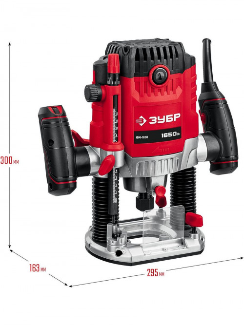 Фрезер Зубр ФМ-1650 1650Вт 26000об/мин макс.ход:50мм