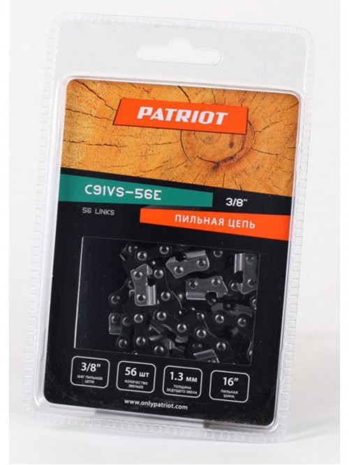 Цепь для цепных пил Patriot 91VS-56E 3/8" 56звеньев (862381356)