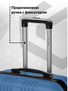 Набор чемоданов на колесах M + L (средний и большой), голубой - Чемодан ABS - пластик, семейный Lcase