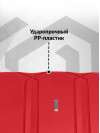 Набор чемоданов на колесах M + L (средний и большой), красный - Чемодан полипропилен, семейный Lcase