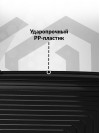 Набор чемоданов на колесах S + M + L (маленький, средний и большой), черный - Чемодан полипропилен, семейный Lcase