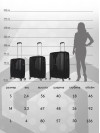 Набор чемоданов на колесах S + M + L (маленький, средний и большой), черный - Чемодан полипропилен, семейный Lcase