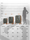 Комплект чемоданов на колесах полипропилен Berlin средний, большой, M L дорожный, ударопрочный, кодовый замок, семейный набор 59л 93л