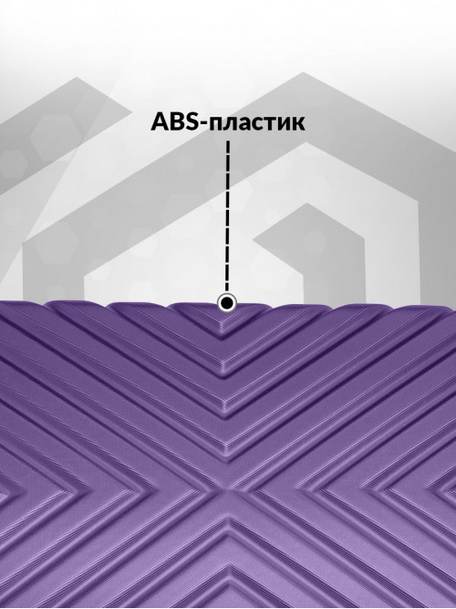 Набор чемоданов на колесах M + L (средний и большой), фиолетовый - Чемодан ABS - пластик, семейный Lcase