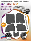 Коврики ЭВА в салон Hyundai IX35 I 2010-2015, серый-черный кант