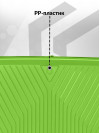 Набор чемоданов на колесах S + M (маленький и средний), зеленый - Чемодан полипропилен, семейный Lcase