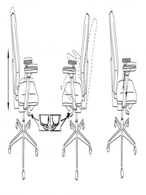 Кресло CH-545/1D черный 38-418 крестов. пластик CH-545/1D/418-BLACK