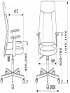 Кресло CH-606 черный текстиль/эко.кожа крестов. металл