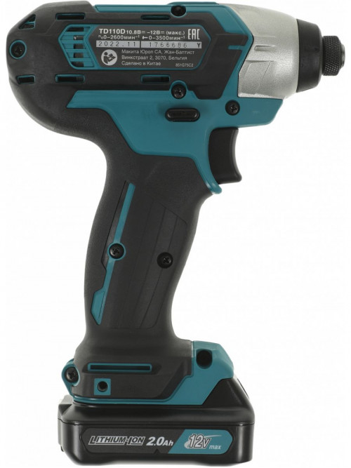 Шуруповерт Makita TD110DWAE аккум. патрон:держатель бит 1/4" (кейс в комплекте)